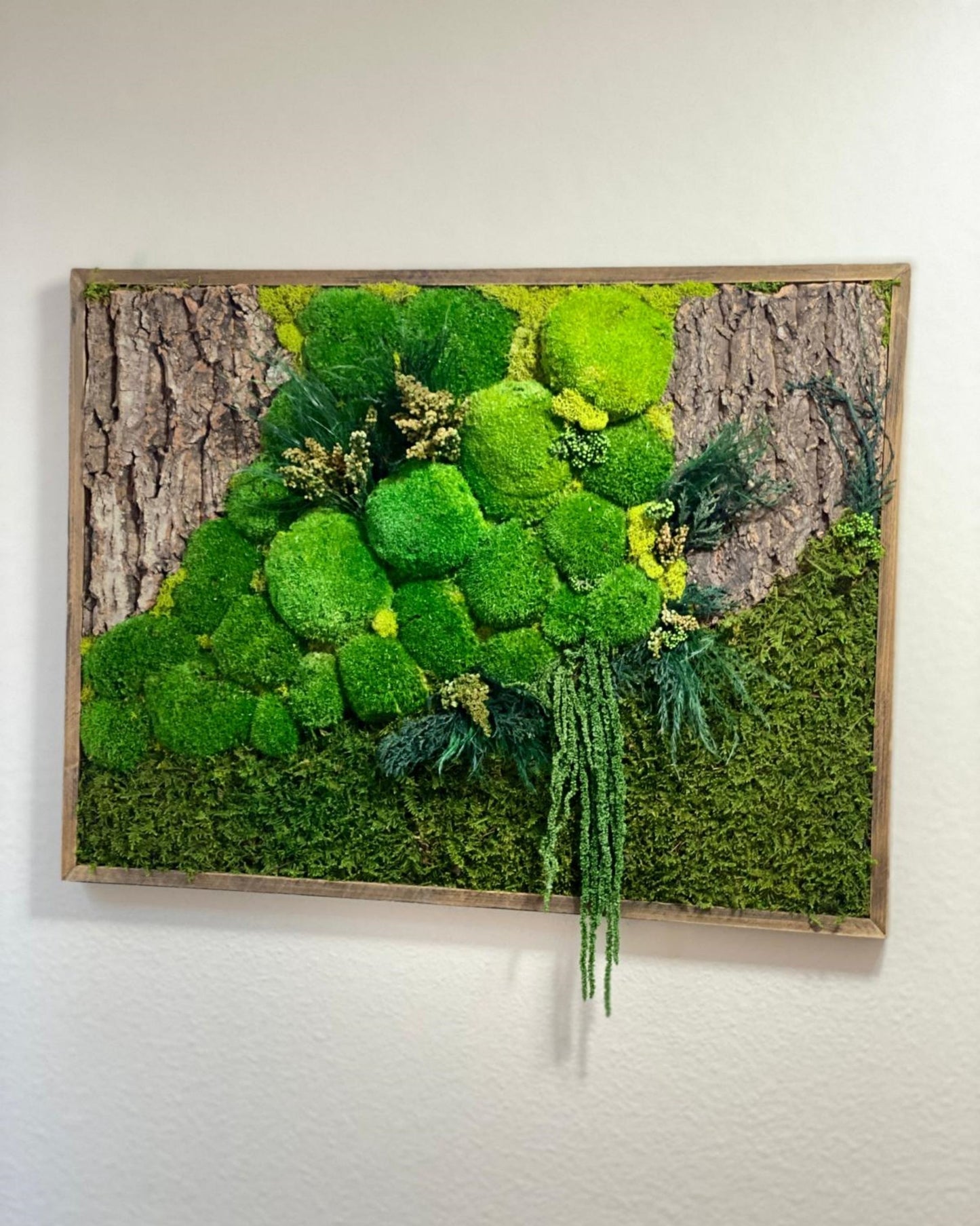 Natural Wood Moss Wall Art