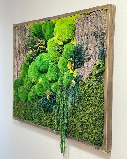 Natural Wood Moss Wall Art