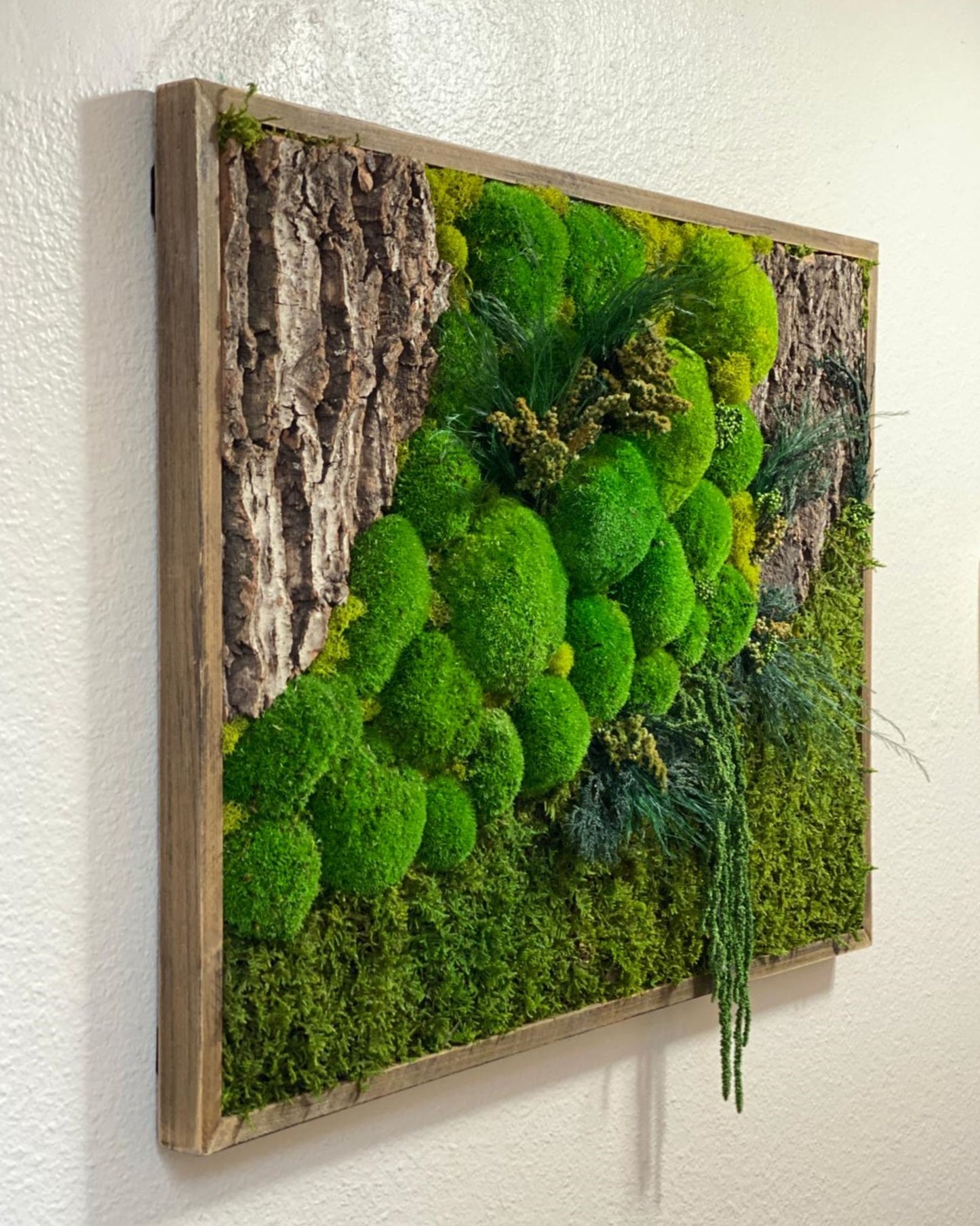 Natural Wood Moss Wall Art