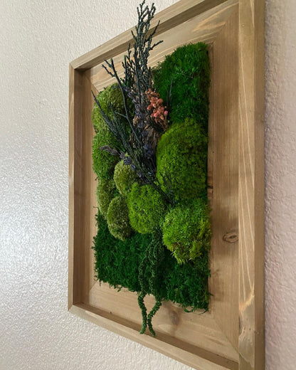 Natural Wood Moss Wall Art