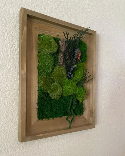 Natural Wood Moss Wall Art